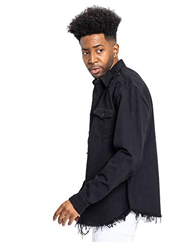 Image of VICTORIOUS Men's Distressed Denim Jacket