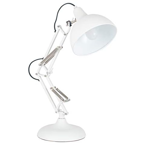 Pacific Lifestyle Alonzo Metal Angled Task Table Lamp (Matt White) Cover