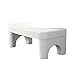 N / A Tabouret de Toilette, Tabouret Antidérapant pour Toilette, Bonne Posture de Toilette pour La Santé (Blanc, 39 * 21 * 17 cm)