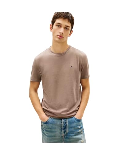Tommy Jeans Men's TJM Xslim Jaspe HTR Tee Ext Dm0Dm20363 S/S T-Shirt, Grey (Ivy Mink HTR), M