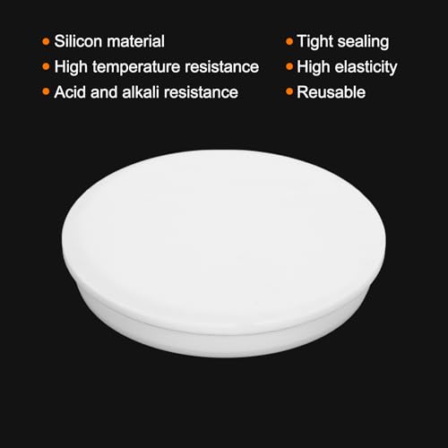 Image of MECCANIXITY High Temp Silicone Plug Mount Dia 131.5mm /5.18 Inch T Shaped Rubber Stopper Hole Plugs for Powder Coating Plating Waterproof Sealing Plugs White Pack of 1