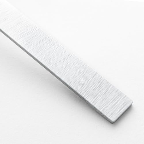 AULIGET 6” Peel and Stick PVC Trim for Wall Tile Edges, Kitchen backsplash, Photo & Mirror Frame (Pack of 24, Stainless Steel Silver)