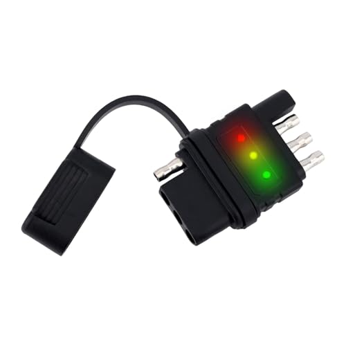 4 Pin Flat Trailer Light Tester Heavy Duty 4 Circuit for Accurate Fault Finding in All Conditions LED Trailer Circuit