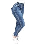 Karostar Stretch Baggy Boyfriend Jeans Nieten...