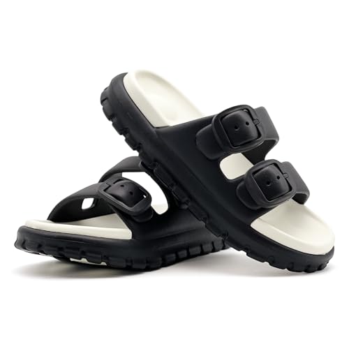 rosyclo Cloud Sandals for Women and Men, Pillow House Slippers Shower Shoes Bathroom Indoor Outdoor Slide Sandals, Buckle Adjustable, Ultimate Comfort, Lightweight, Thick Sole, Non-Slip4