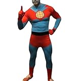 My Party Shirt Captain Planet Blue and Red Adult Costume-Adult Large