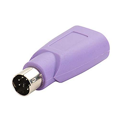 Lizusidtsy PS2 to USB Connector, Computer Mouse and Keyboard Mini Adapter, Mouse and Keyboard Converter, Purple, 411925