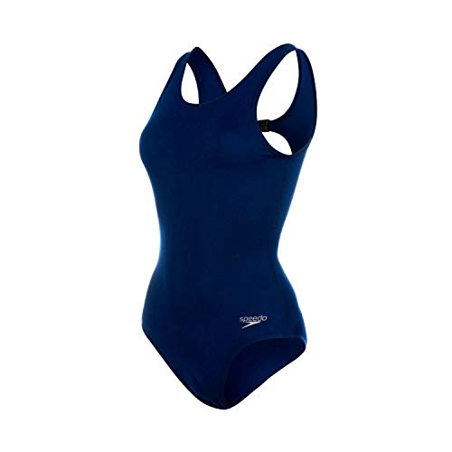 Speedo Maillot Clipback, Maio Feminino, Marinho (BlueMarine), GG3