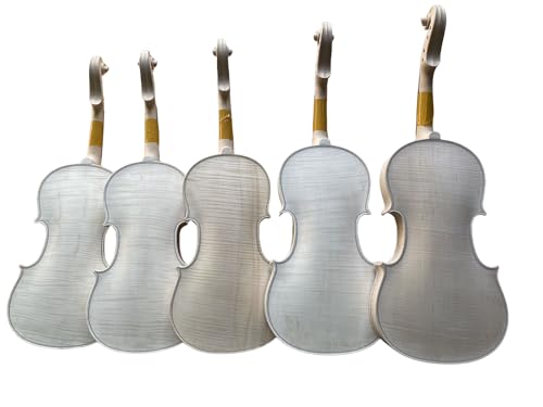 YoungMonic DIY 未完成バイオリン 4/4 ホワイトバイオリンキット ワンピース フレームメープルバイオリンマスター(4/4サイズ)