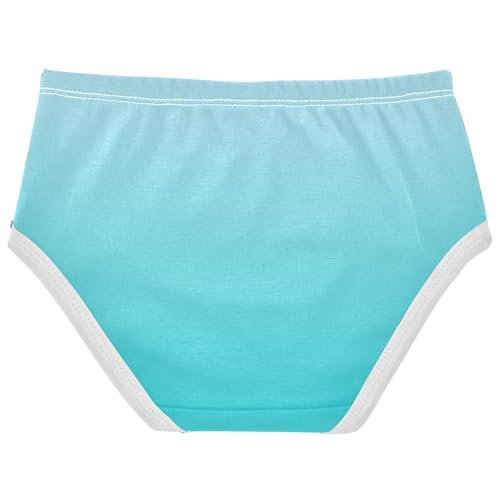 Joisal Elegant Blue Dark Turquoise Gradient Toddler Girls Underwear 2t Cotton Panties for Girl Aesthetic Kids Undies Briefs2