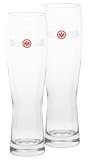 Eintracht Frankfurt Weizenbierglas - 1899-2er Set | Glas | 0,5 Liter | Bierglas | Weizenglas | SGE