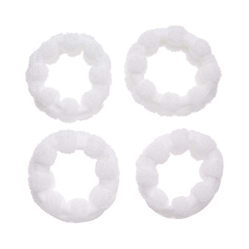 Amazon Brand – Solimo Women’s Rubber Bands, Thick, White, Pack of 4