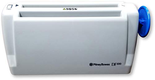 Pitney Bowes DF100 Automatic Desktop Paper Folder Folding Machine with Quality Park 46065 Dab-N-Seal Envelope Moistener; Machine Made by Martin Yale; Same as P6200 but with Stainless Steel plate