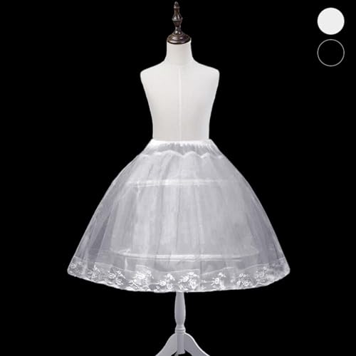Generic Tutu Skirt Underskirt Flower Girls Petticoat Wedding Portable Comfortable Kids White, Waist 55cm To 90cm3