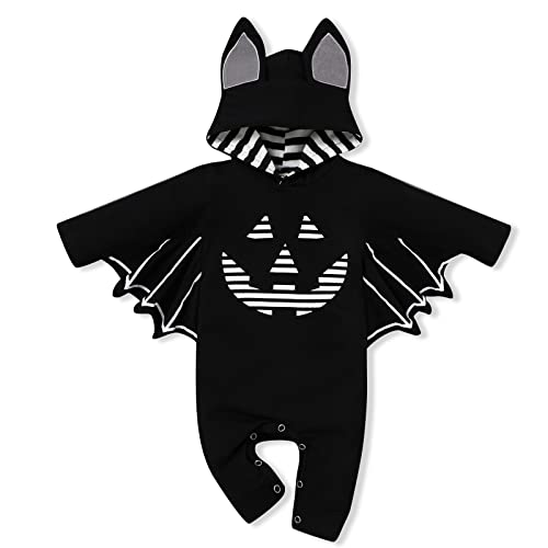 Image of Rutoe My First Halloween Outfit Newborn Baby Boy Cosplay Halloween Clothes Infant Bat Costume Hoodie Romper Playsuit Jumpsuits