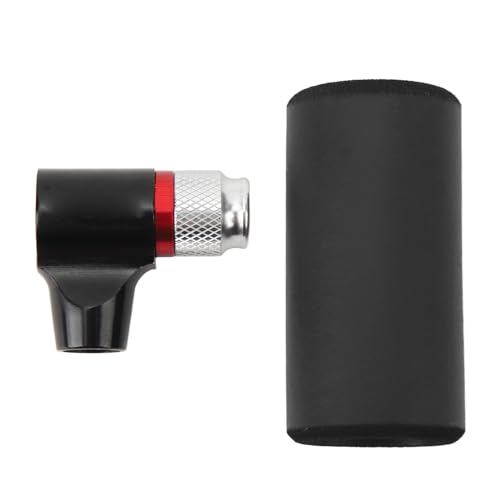 Inflador de neumáticos de Bicicleta de CO2, aleación de Aluminio mecanizado CNC, operación con una Mano, Universal, Compatible con válvula, Bicicletas de montaña y de Carretera (Negra)
