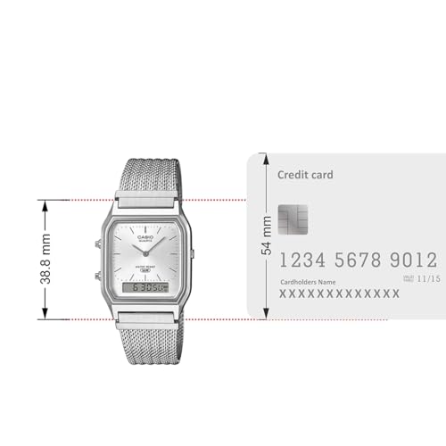 Image of Casio Vintage AQ-230EM-7ADF Analog-Digital White Watch Unisex (D418)