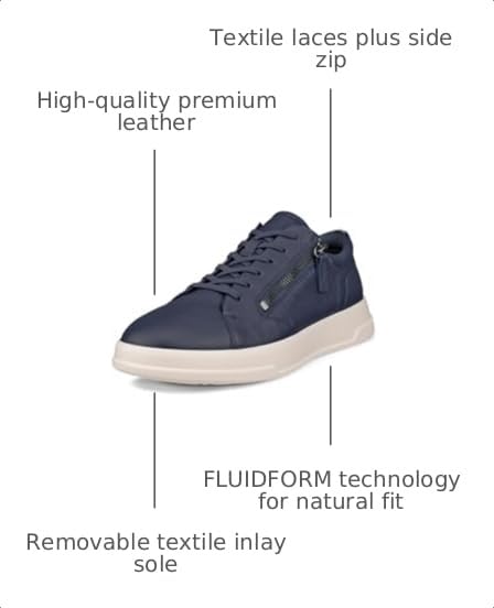 Image of ECCO Move Zip Lace Sneaker | Walking Shoes