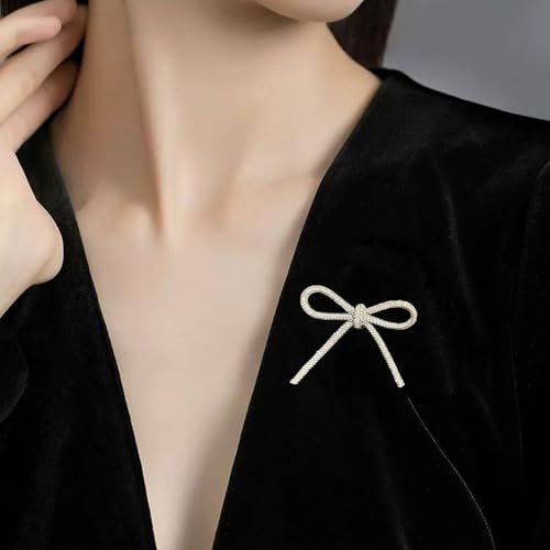 Image of 3 PCS Crystal Bow Brooch Pin for Women Elegant Rhinestone Bow Sparkly Rhinestones Bow Brooches for Wedding Party Ceremony Clothes Accessories Jewelry
