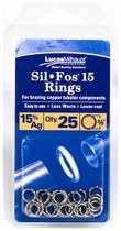 Sil-Fos-15 Solder Brazing Rings 3/8" Lucas Milhaupt Part# 98701 (Qty 25)