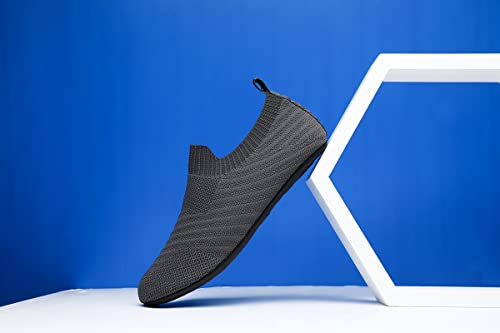 Image of QZKDM Lightweight Slip on Grip Indoor House Slippers Barefoot Non Slip Home Exercise Yoga Shoes for Men Women