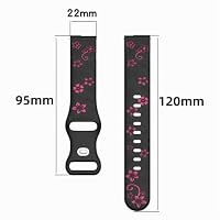 PKQTOP Flower Ersatzarmband für Xiaomi Watch 5/S5 46mm//S4 47mm/S2/S3/S1/Mi Watch2, 22mm Sport Armband Uhrenarmband, Silikon Armbänder für Realme Watch 5/3/3 Pro/2/2Pro/S2/S/S Pro – Ansicht 3