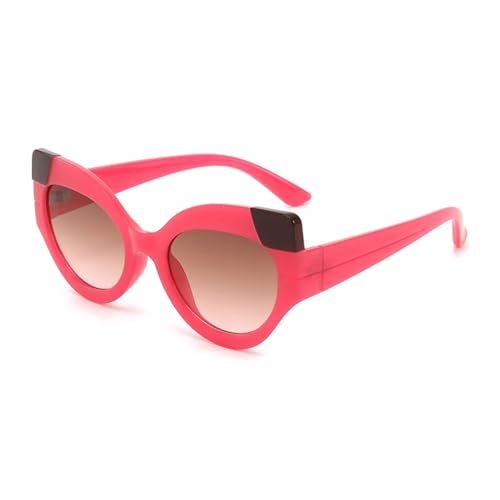 Cat-eye Pc Frame Sunglasses with Colorful Contrast, Uv Protection, Multicolor Outdoor Sunshade Sunglasses.