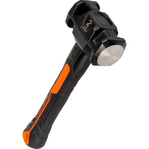 Klein Tools H80692 Sledge Hammer 2-Pound Smooth Face Drilling Hammer with Fiberglass Handle Shock-Resistant Design for Striking and Demolition Includes Lanyard Hole