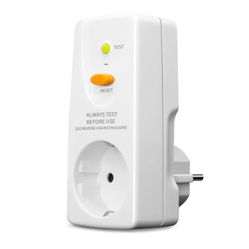 EXNICEXI Interruptor diferencial de 10 mA, adaptador de protección personal, antifugas y...