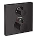 hansgrohe Ecostat Square Bateria termostatyczna do 2 odbiorników, montaż podtynkowy, element zewnętrzny czarny matowy, 15714670