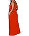 Plus Size Maxi Dresses Womens V Neck Long Dress Spaghetti Strap Red XXL