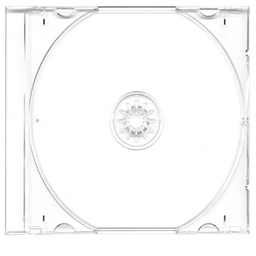 Plateaux CD simples transparents (lot de 50) pour boîtiers standard de 10,4 mm