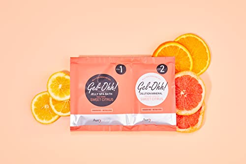 AvryBeauty Gel-Ohh Jelly Spa Bath 3 pack, Citrus Fresh, Citrus Scented, Vitamin C , Jelly Pedicure, Salon Services, Pedicure, Salon Pedi, Relaxation, Heat & Aroma Therapy, Foot Care
