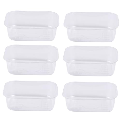 PRETYZOOM 100Pcs Plastic Tray Transparent Inner Tray for Mung Bean Sorbet Moon Cake Desserts for Baking Packaging