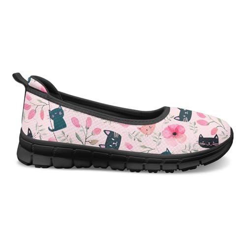 Image of Walking Shoes Women Breathe Mesh Slip On Sneakers Women Comfortable Lightweight