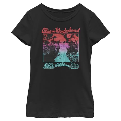 T-shirt Alice in Wonderland Disney look néon vintage pour vos sorties décontractées