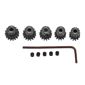 RC Motorritzel Gear Chrom MOLYBDAN STAHL набор из 5 шт. 12T 13T 14T 16T для RC-моделей масштаба 1 10 ЧЕРНЫЙ комплект для доукомплектования