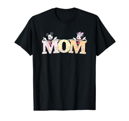 Disney Mom Mickey & Minnie Pastel Letters Family Disney Trip T-Shirt