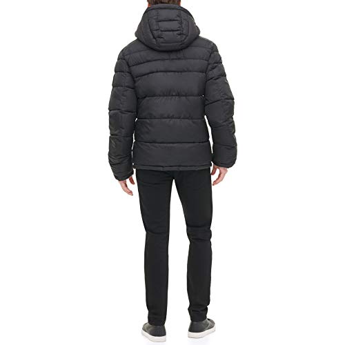 Image of LEVI'S Men's Mid-length Quilted Performance Hoody Puffer Jacket