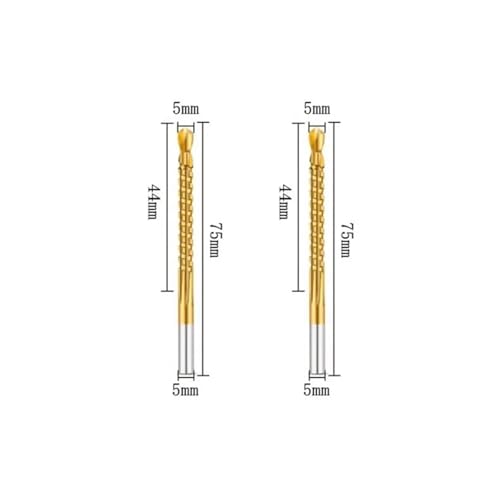 Juego de 2 brocas helicoidales de 5 mm HSS para madera y metal miniatura 4