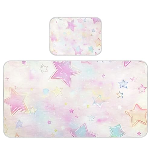 Cute Stars - Protector de colchón para bebé de 28 x 52 pulgadas, lavable, desechable, para bebés y niños pequeños