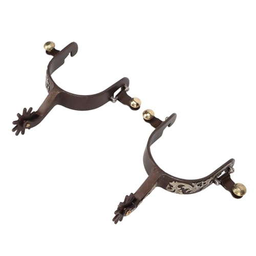 Hamwesh Horse Spurs, Vintage Bronze Hand Carved Flowers Low Carbon