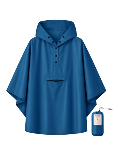 Image of SaphiRose Lightweight Kids Rain Poncho Jacket Waterproof Outwear Rain Coat