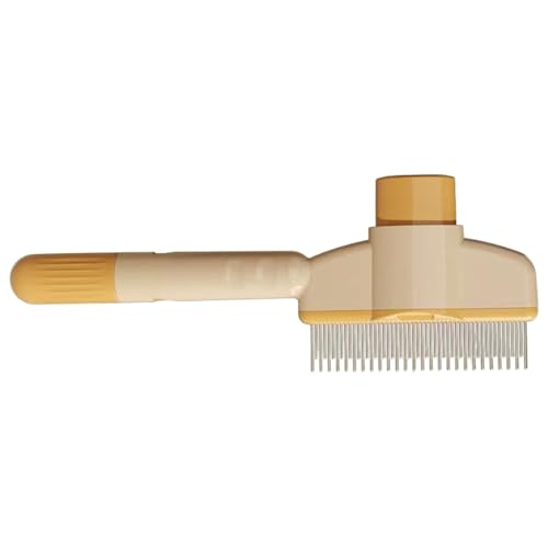 Spazzola per gatti con pulsante di rilascio - manico ergonomico autopulente, spazzola anti-appannamento per cani e gatti - per cucciolo e a pelo corto o lungo, uso domestico o in bagno,