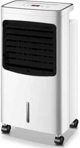 Portable Evaporative Cooler with Remote Control - Mobile Heating and Cooling Unit Energy Efficient