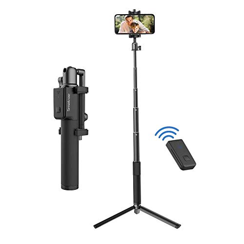 Smatree Bluetooth Selfie Stick with Tripod Compatible with iPhone 12/12 Pro/ 11/11 Pro/ 11 Pro Max/Xs MAX/XR/XS/X/8/8P/7/7P, Galaxy S9/S8/S7/Note9