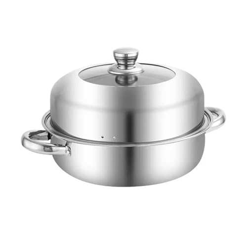 Olla vaporera de acero inoxidable de 2 niveles con bandeja apilable para alimentos 2