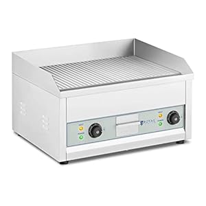 Royal Catering RCEG-60R Dubbele elektrische grill, 600 x 400 mm, 2 x 2.500 W, grillplaat, elektrische grillplaat