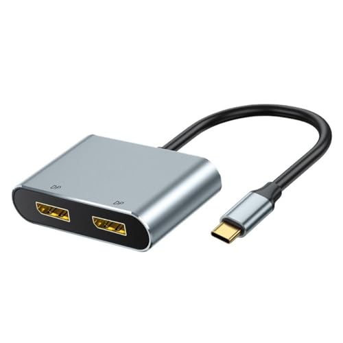 Adaptador USB-C a Dual Displayport 8K para conectar dos monitores simultáneos