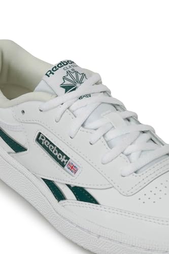 Reebok Club C Revenge Garçon Sneaker, White Collegiategreen Vintagechalk, 36 EU